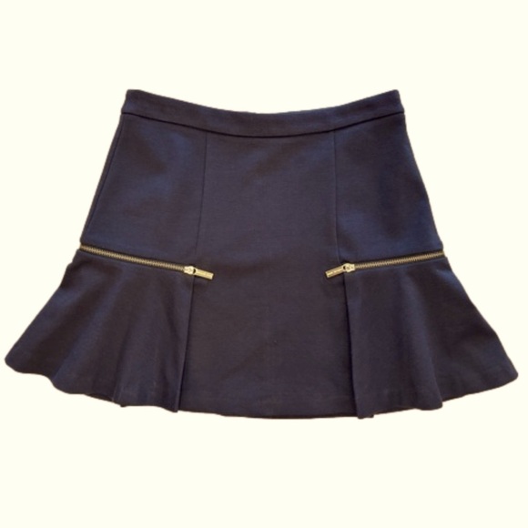 Michael Kors Navy Pleated Mini Skirt Size 4 - Picture 1 of 7